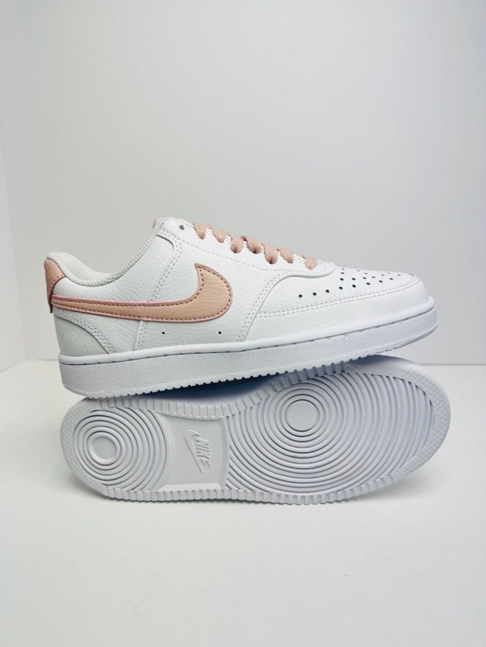 6 Womens Nike Court Vision Low White Pink Oxford CD5434-113